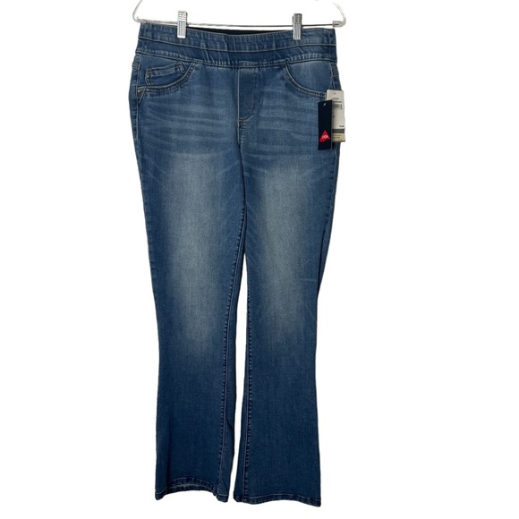 246 Wit & Wisdom Glider High Rise Itty Bitty Boot Mid Blue Artisanal Jean - Picture 5 of 16